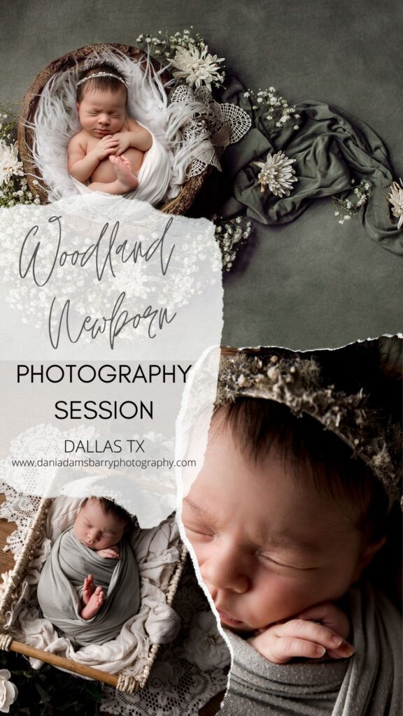 Floral woodland newborn photos - Boho Newborn girl photography - Woodland girl newborn photos