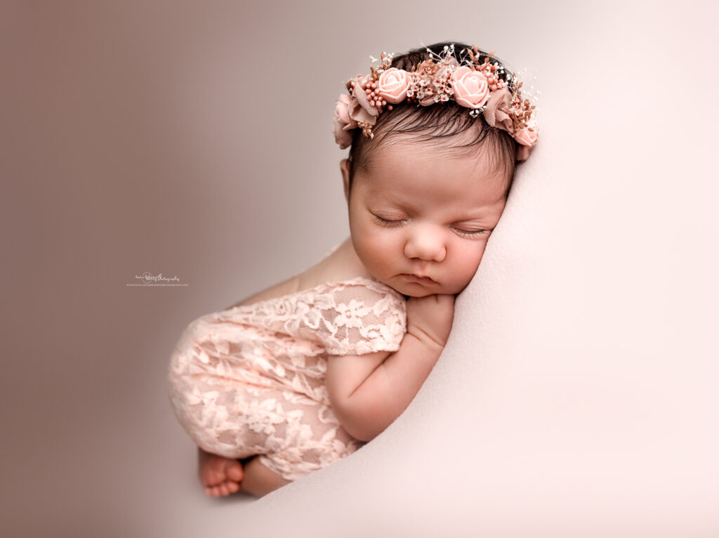 Floral Crowns and Lace - Gorgeous Newborn Portraits for a Baby