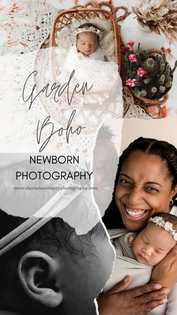 Floral newborn photography - Garden Boho newborn photos