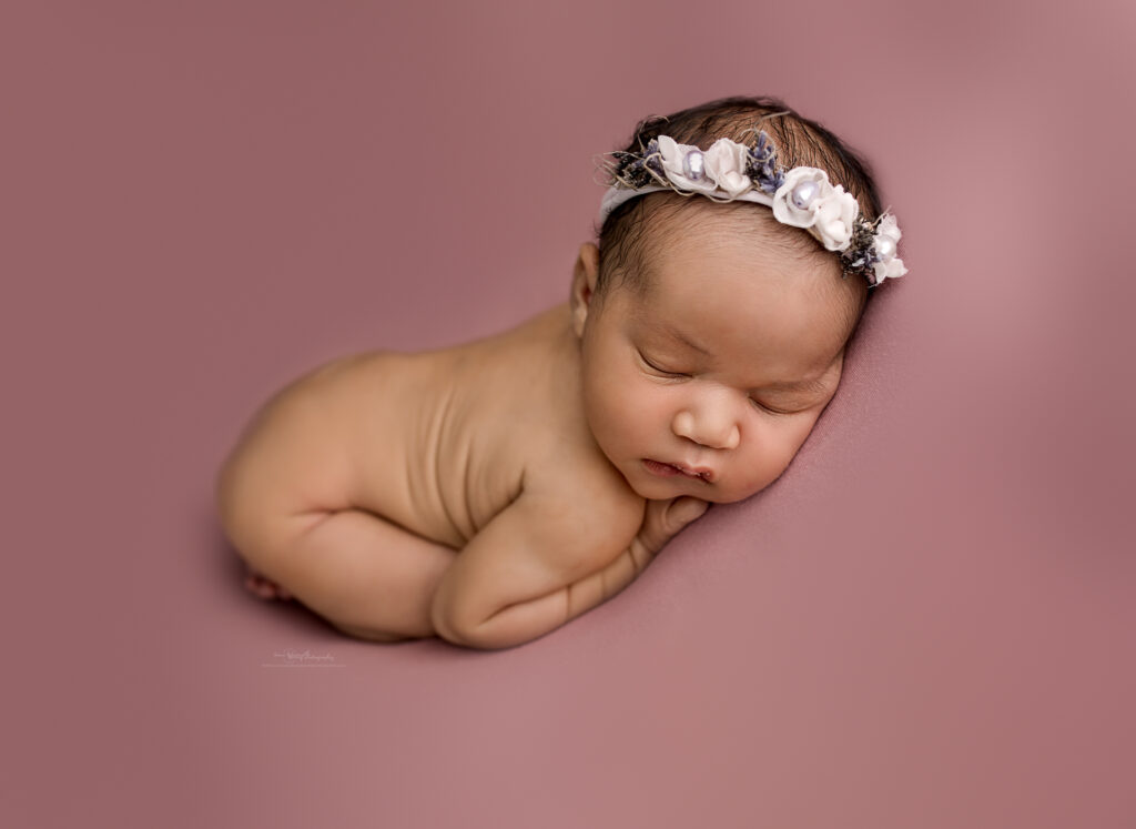 mauve newborn photos