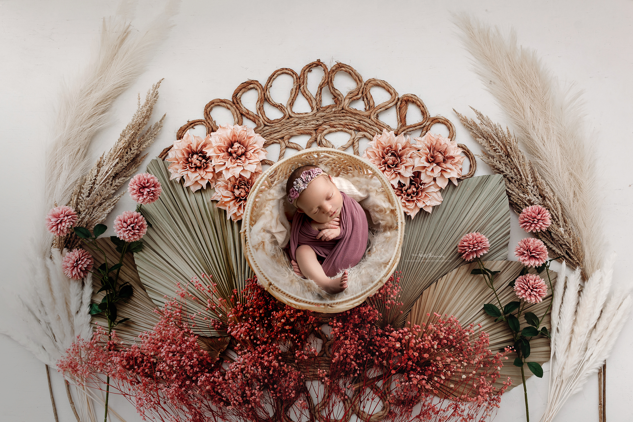 boho newborn girl photos