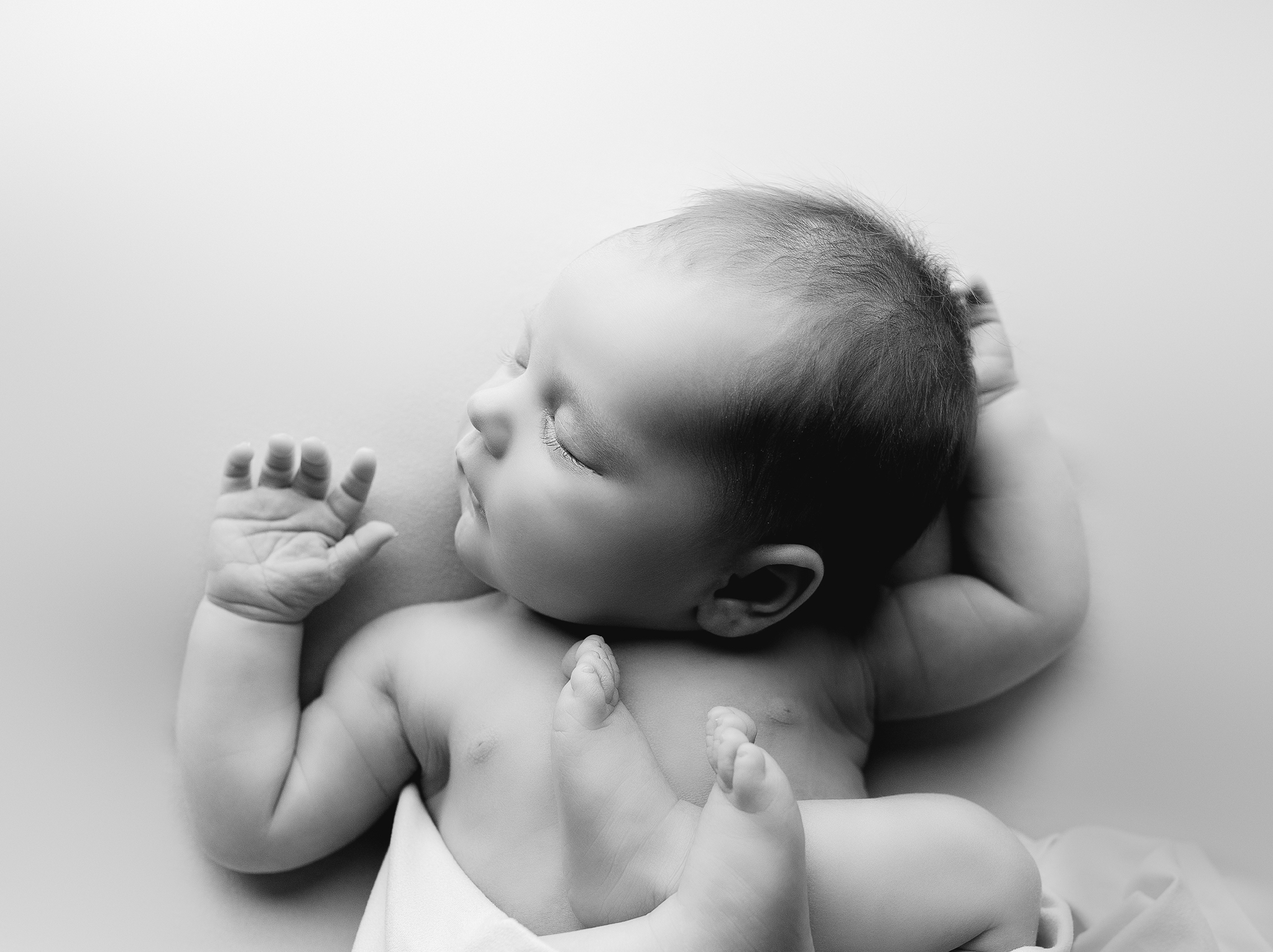 newborn details black and white photos