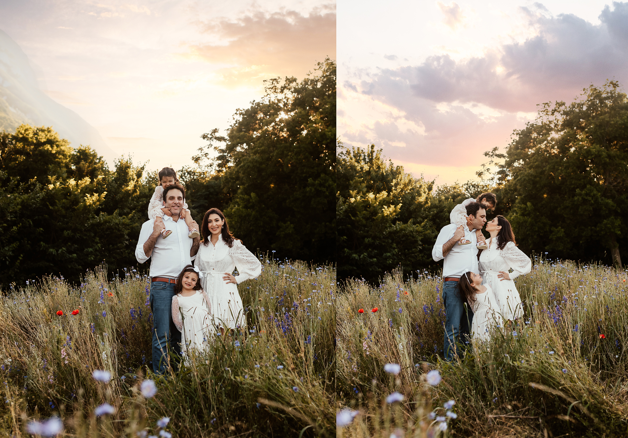 spring floral family photos dallas texas