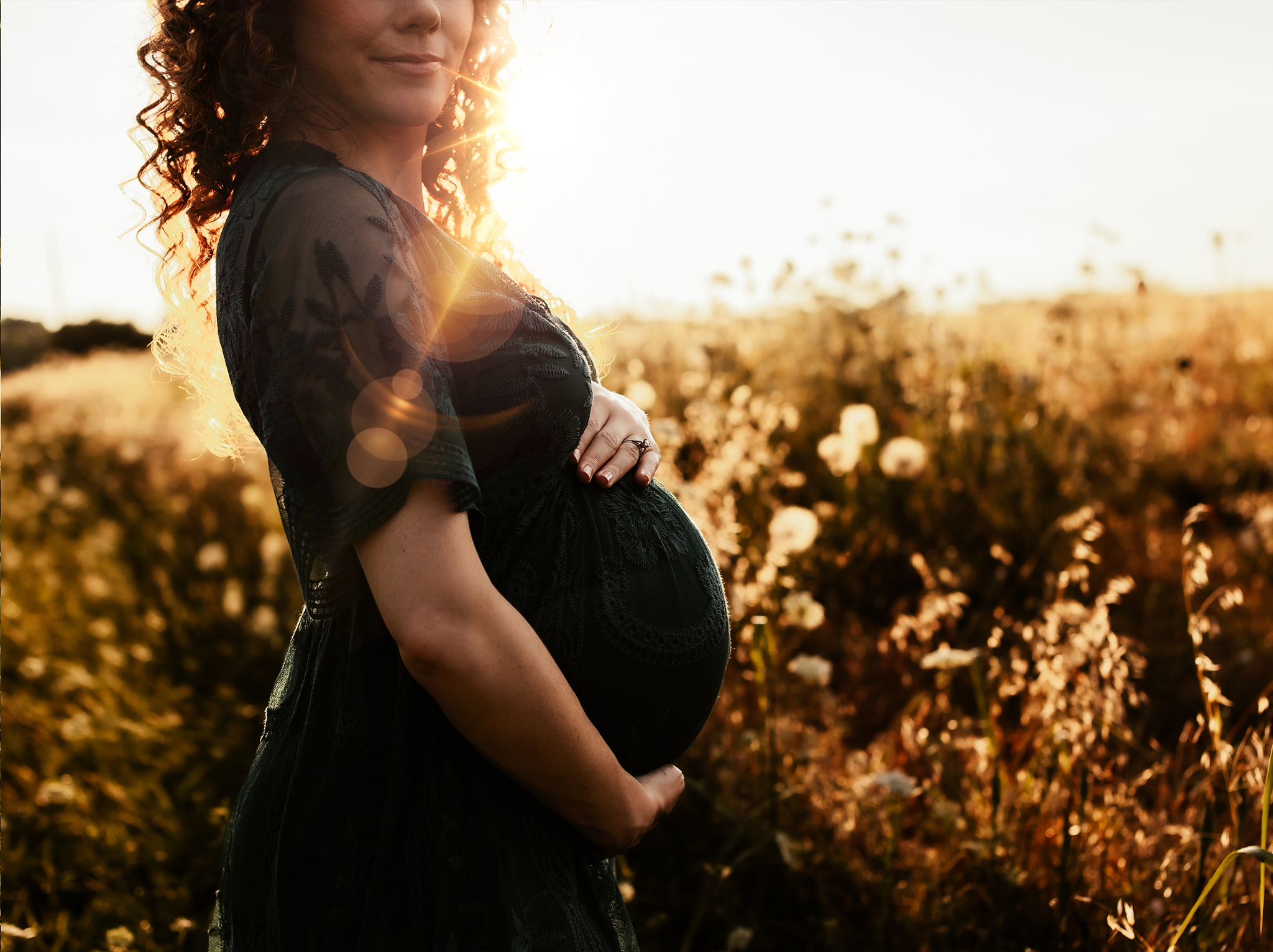 sunset maternity photos dallas