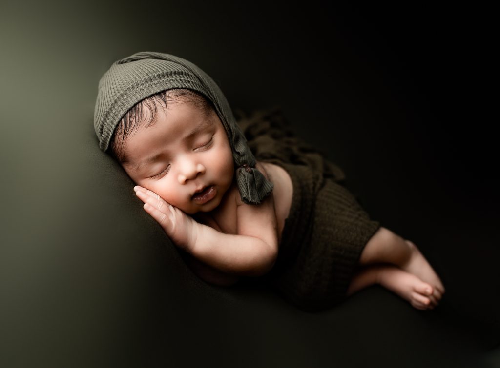 dark green newborn boy photos