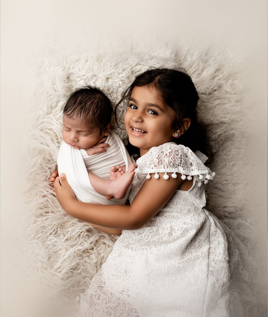 sibling newborn photo